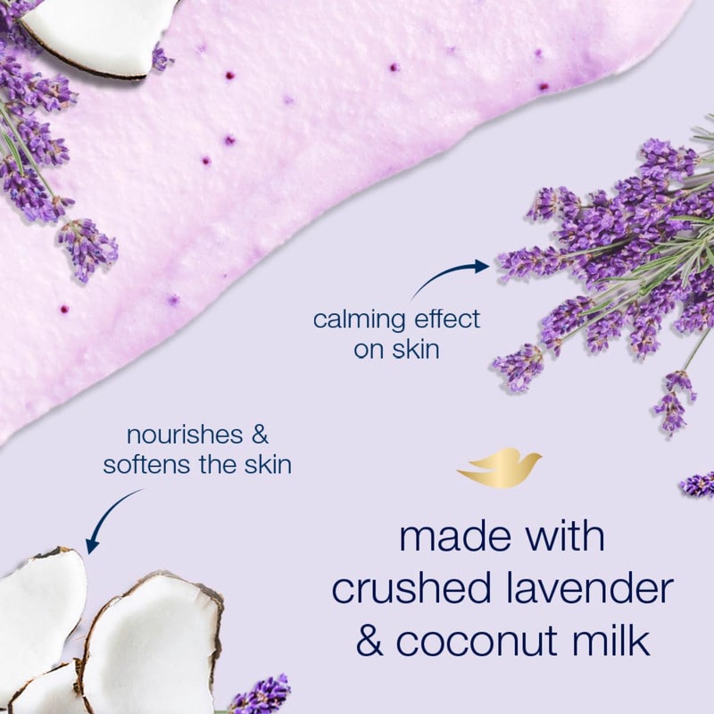 Dove Exfoliating Body Polish Body Scrub Crushed Lavender & Coconut Milk 10.5 oz - Image 4