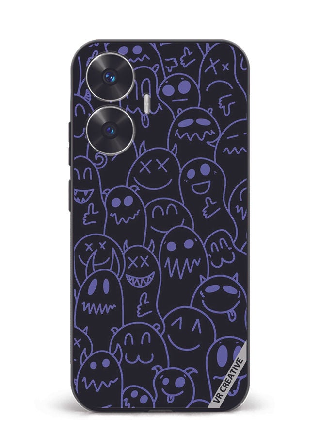 VR CREATIVE Protective Case Cover For Realme C55 Halloween Design Multicolour - Image 1