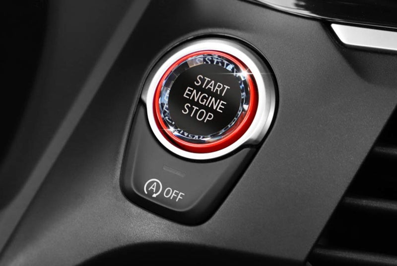 iJDMTOY (1) Crystal Diamond Reflective Engine Push Start Button w/Red Trim Compatible with BMW F/G Chassis Code 2 3 4 5 7 Series, X1 X2 X3 X4 X5 X6 w/Auto Start/Stop Feature - Image 4