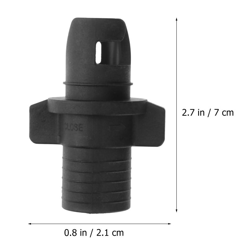 2PCS Rubber Boat Air Connector Inflatable Boat Air Adapter(Black) - Image 2