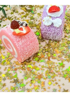 ThePartyPopper Ramadan and Eid Chrome Gold Moon Star Confetti Pack Table Confetti  - Image 4