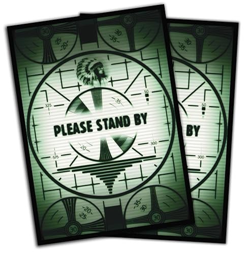 Digital Sorcery Studio Please Stand by Card Sleeves 100 Pack for MTG Magic The Gathering TCG Decks More Standard Size Card Sleeves for Trading Card Protection Ideal for MTG Commander Fallout Decks - Image 1