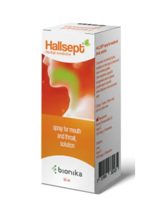 bionika Hallsept Spray For Throat Pain And Mouth Freshness 30Ml  47.00 Free Delivery - Image 1
