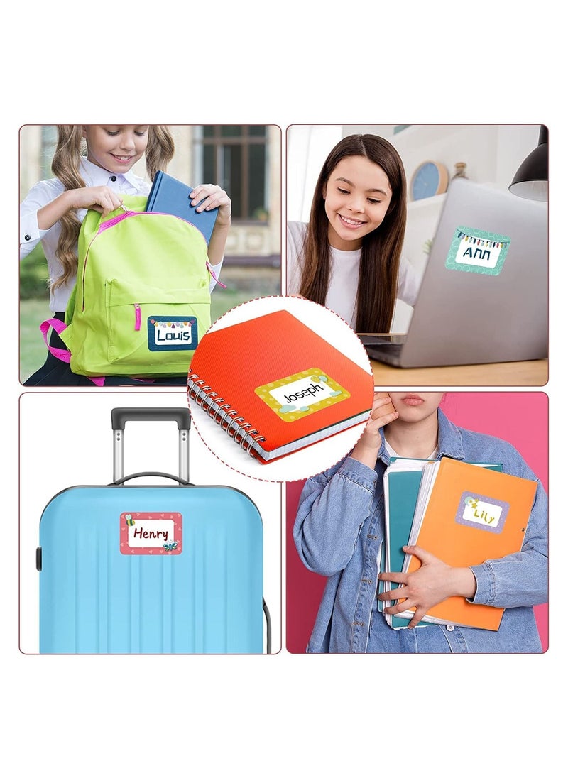 Generic Name tag 36 pieces with a colorful sticker design to write the name and can be used indoors for students at school for all stages printed by Up to Diet Egypt 01222143812  - Image 2