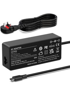 45W USB-C Type C Laptop Charger for Lenovo Chromebook, Thinkpad, Yoga; HP Chromebook X360, Spectre X360; Dell Xps ASUS ZenBook Chromebook and More USB Type C Charging Notebook