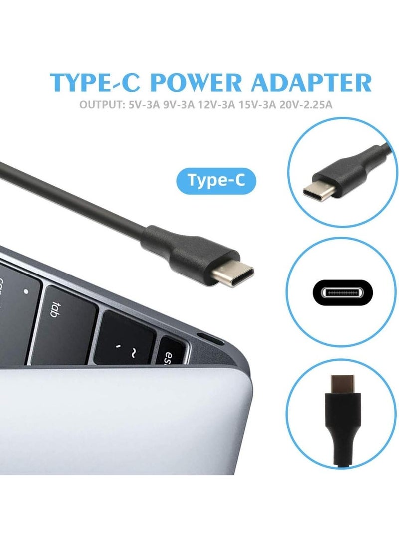 PARTNER - 45W USB-C Type C Laptop Charger for Lenovo Chromebook, Thinkpad, Yoga; HP Chromebook X360, Spectre X360; Dell Xps ASUS ZenBook Chromebook and More USB Type C Charging Notebook - Image 1