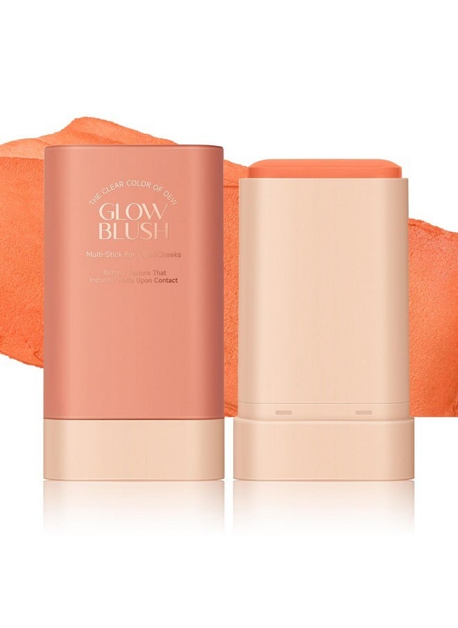 ANMANSY ANMANSY Cream Matte Makeup Blush Stick, 02# Orange, Waterproof, Suitable for All Skin Tones  - Image 1