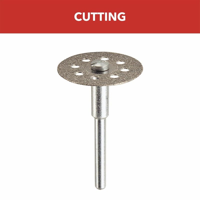Dremel 545 Diamond Cut-Off Wheel with Mandrel, 7/8â€ (22.2mm) Diameter, Cutting Rotary Tool Accessory (1 Piece) - Image 2