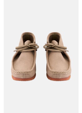 clarks Kids Wide Fit Boys Wallabee Lace Up Casual Boots, Tan  - Image 4