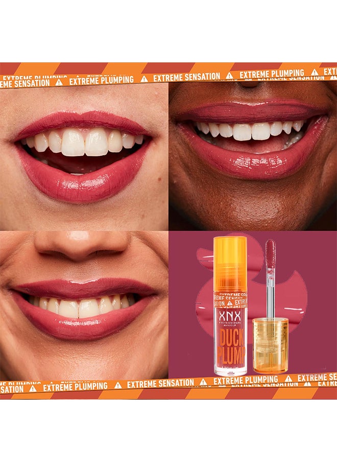 XNX - Duck Plump Lip Plumping Lacquer, Fat Lip Oil Lip Glaze, Glitter Shine Primer Lip Clear Plumping Lip Gloss, High Pigment No Sticky Lip Gloss, Lip Plumper Gloss Make Lips Fuller - Image 1