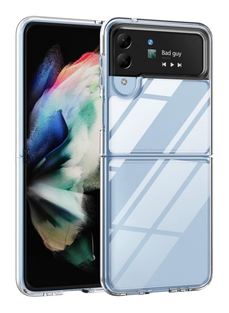 ELTRAZONE Samsung Galaxy Z Flip 4 5G Case Clear Soft TPU Bumper Hybrid Anti-Scratch Hard PC Back Cover Shockproof Phone Case - Image 1