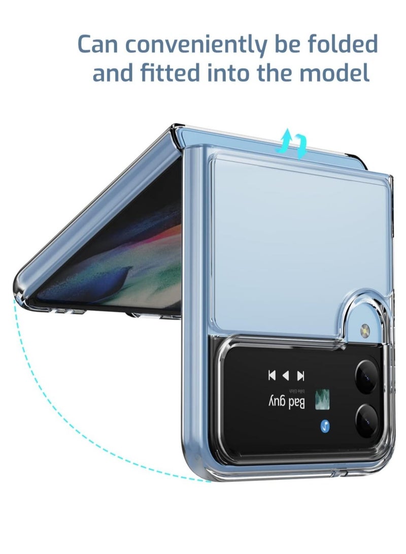 ELTRAZONE Samsung Galaxy Z Flip 4 5G Case Clear Soft TPU Bumper Hybrid Anti-Scratch Hard PC Back Cover Shockproof Phone Case - Image 4