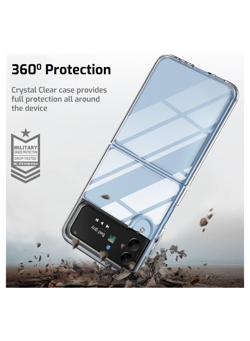 ELTRAZONE Samsung Galaxy Z Flip 4 5G Case Clear Soft TPU Bumper Hybrid Anti-Scratch Hard PC Back Cover Shockproof Phone Case - Image 3