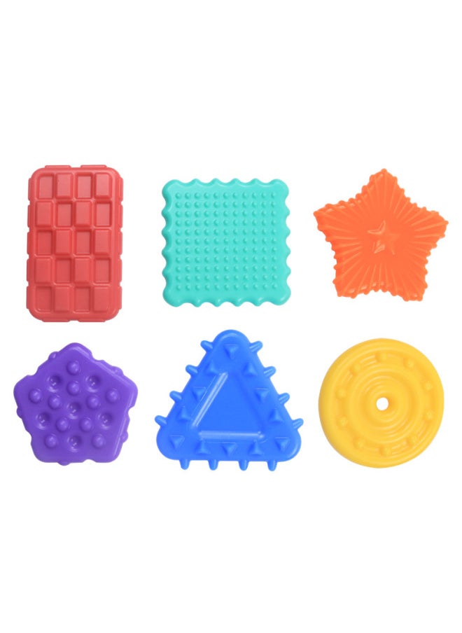 null - Silicone Children's Decompression Toy Children's Sensory Stone Squishy Sensory Toys Soft Texture Sensory Block-Color:6-piece Set In Color Box - Image 1