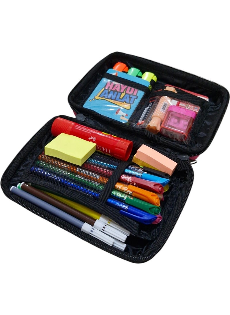 Next Craft Pencil Case Bag with Hard Cover and Multiple Compartments, 3 Color Options  - Image 3