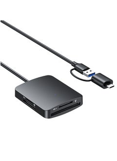 MIXDE Memory Card Reader  BENFEI 4in1 USB 3.0 and USB-C to SD Micro SD MS CF Card Reader Adapter  4 Cards Simultaneously Read and Write, Compatible with iPhone 15 Series  MacBook Pro/Air 2023  and More 