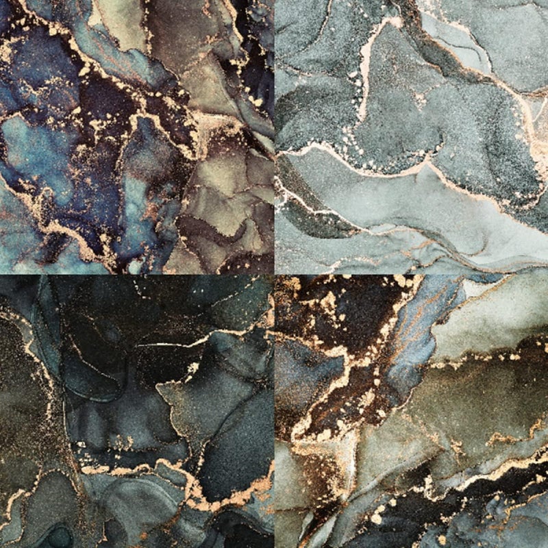 DESEACO Dark Marble Scrapbook Paper Pad 6x6 – Black, Blue, Purple, Gold Designs, Single-Sided Decoupage & Origami Sheets, Moody Cardstock for Scrapbooking, Junk Journals, DIY Crafts – 24 Pcs - Image 2