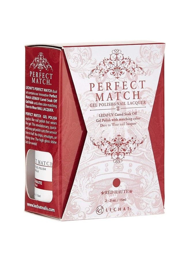 Lechat - Perfect Match Gel Polish Red Haute 0.5 Ounce (Pms189) - Image 1
