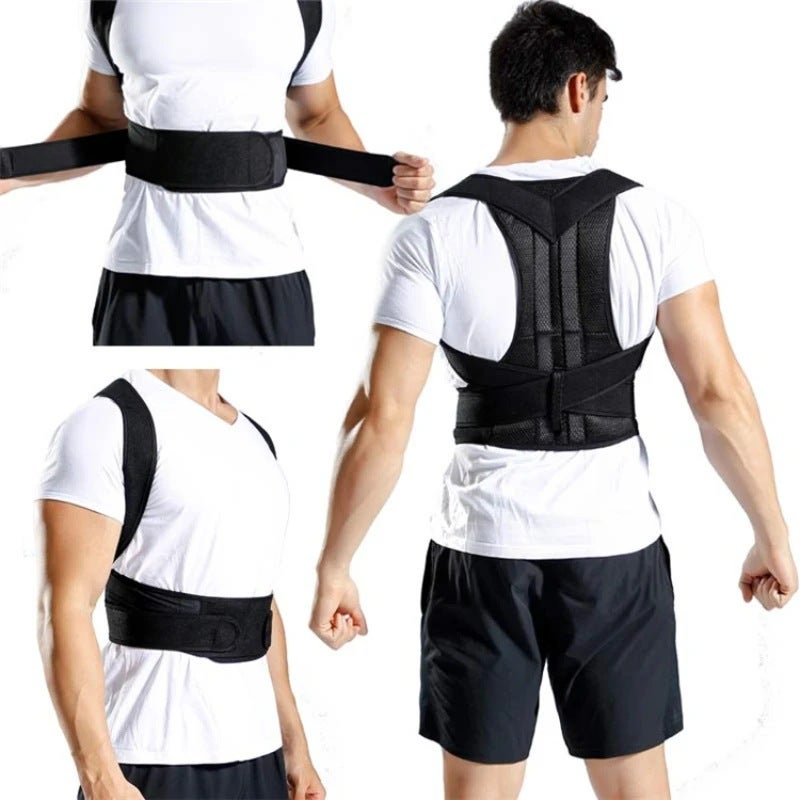 Cross-Border Men's and women's breathable correction belt spine correction strap anti-hunchback fixed belt adult back correction invisible correction belt - Image 2