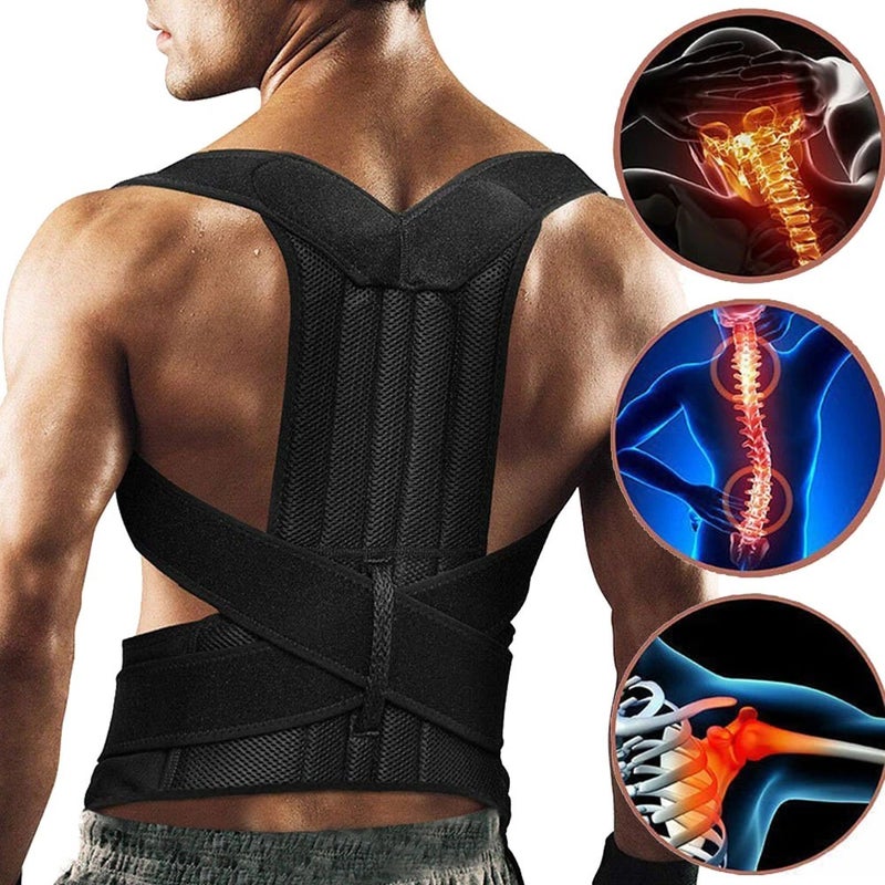 Cross-Border Men's and women's breathable correction belt spine correction strap anti-hunchback fixed belt adult back correction invisible correction belt - Image 1