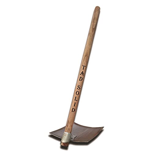 TAD SOLID Heavy-Duty Farming Hoe with 36-Inch Wooden Handle – Forged Steel Blade for Gardening, Digging, and Weeding – Ergonomic Grip for Comfortable Use – Ideal for Farmers, Gardeners - Image 1