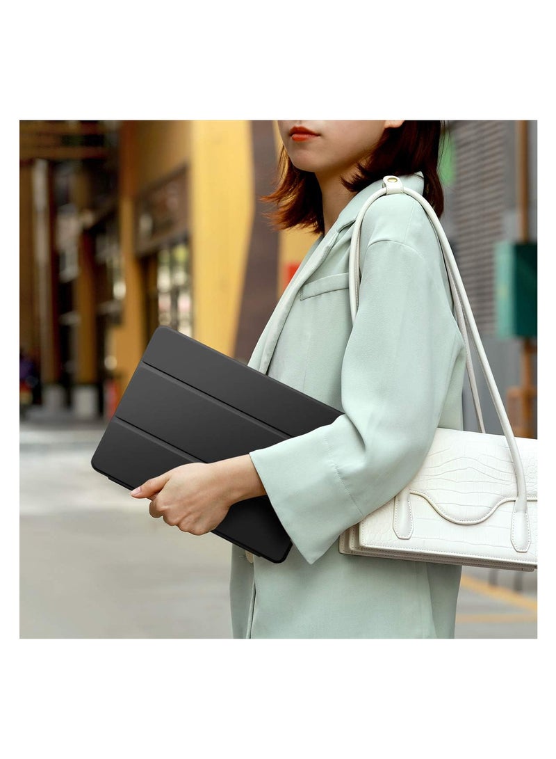 Case Compatible with iPad 9th/8th/7th Generation Case/iPad Case 10.2-10.5 Inch, Smart Folio Soft TPU Protective Case Cover with Apple Pencil Holder ( PEN NOT Included ) for iPad 9th/8th Gen,Full Body Protection- Black - Image 4