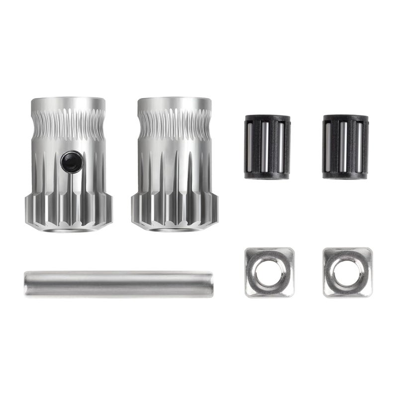 UniTak3D Dual Drive Extruder Gear Replacement Stainless Steel Extrusion Wheels for,Ender 3 V2,Ender 3 Pro,Ender 3,Prusa i3 MK2/MK3 3D Printer Double Geared Extruders - Image 1
