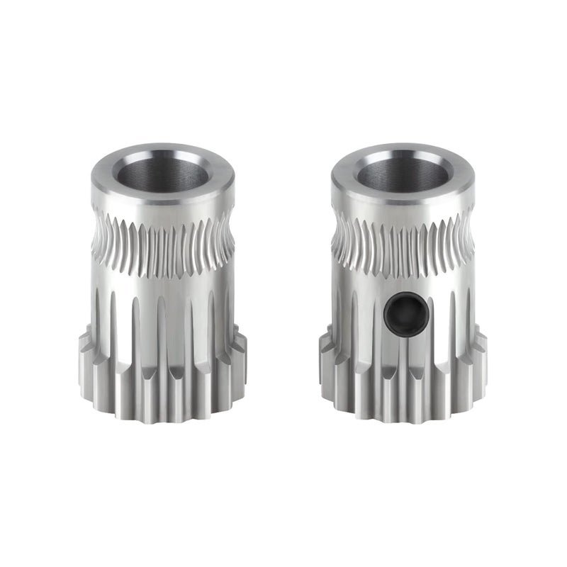 UniTak3D Dual Drive Extruder Gear Replacement Stainless Steel Extrusion Wheels for,Ender 3 V2,Ender 3 Pro,Ender 3,Prusa i3 MK2/MK3 3D Printer Double Geared Extruders - Image 3
