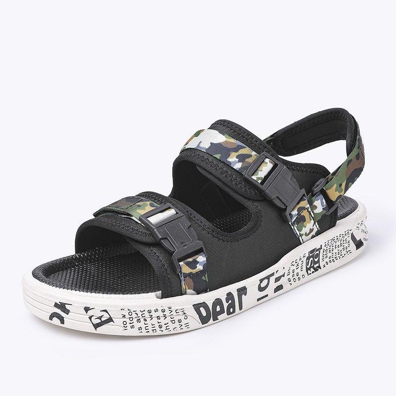 Shi Sandals Parent-Child Shoes Beach Shoes Sports Students Wear Outdoor Beach Mops - Image 1