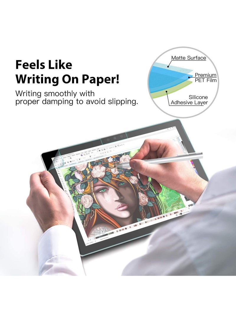 [2 Pack] Matte Screen Protector for Surface pro 7 Plus/Surface Pro 7/6/5/4/3 12.3 Inch, Paper Feeling, Anti-Glare, High Touch Sensitivity, Easy Installation - Image 5