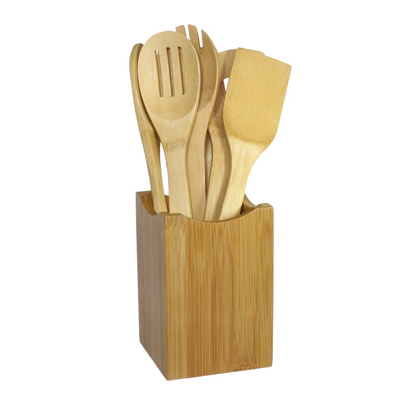 Oceanstar Bamboo Cooking Utensil Set 7Piece