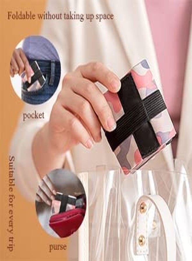 HIMART Women Folding Supermarket Shopping Bag With Zipper | Nylon Waterproof Travel Luggage Bag (Roll Bag), Multicolor - Image 4