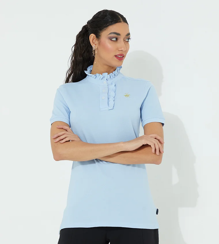 بيفرلي هيلز بولو كلوب تيشيرت بولو بياقة كشكش رمضان من بيفيرلي هيلز بولو كلوب