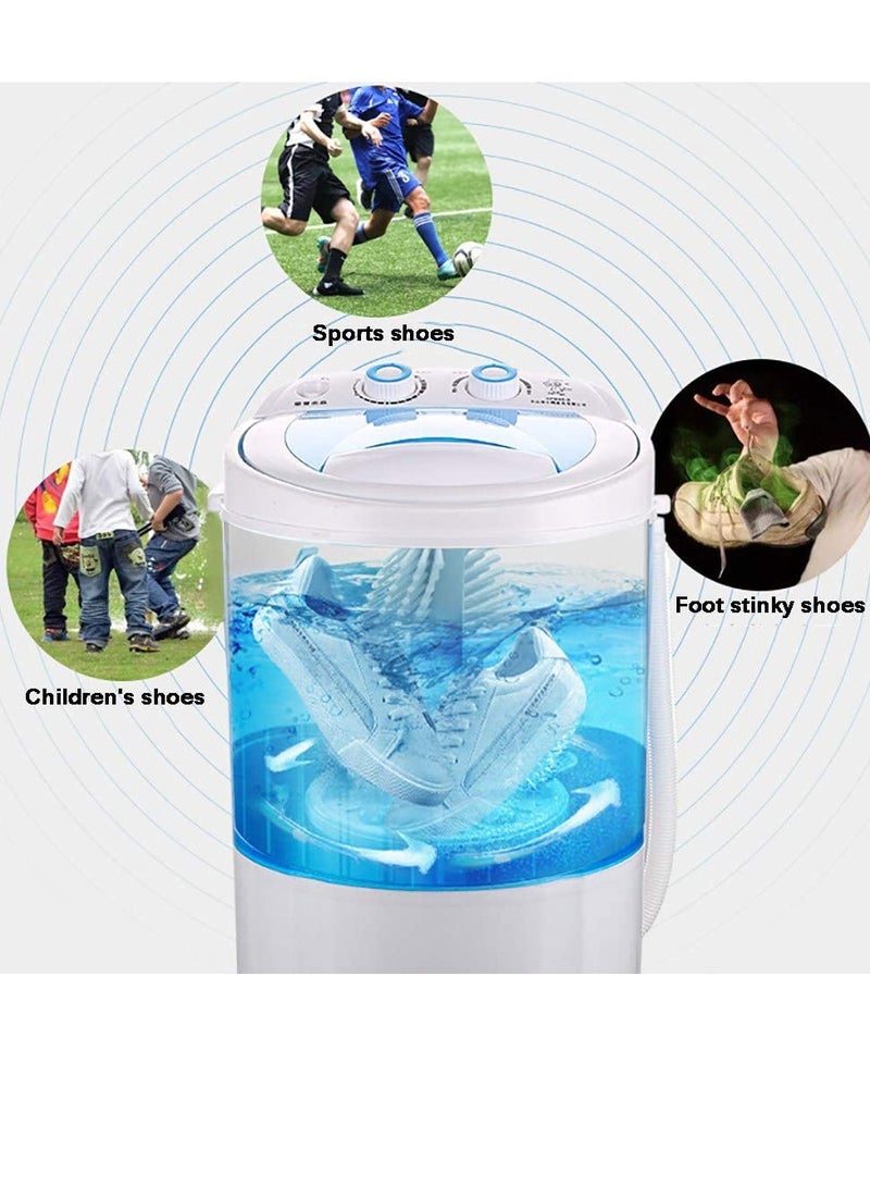 NB NORTH BAYOU Shoe Washing Machine Small Household, Portable Lazy Washing Machine, 360° Cleaning, 10 Minutes Fast Cleaning, Safe Material Does Not Hurt Shoes Blue/White - Image 2