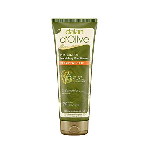 Dalan 100% Pure Olive Oil Hair Conditioner Repair Care for Dry and Damaged Hair Preventing it from Forming Split Ends Paraben-Silicon-PEG Free 6.8 fl.oz. - Image 1