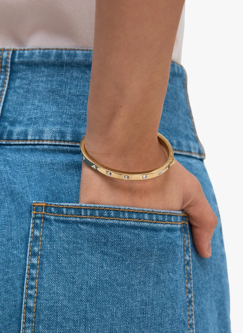 Kate Spade Metal Stone Hinged Bangle