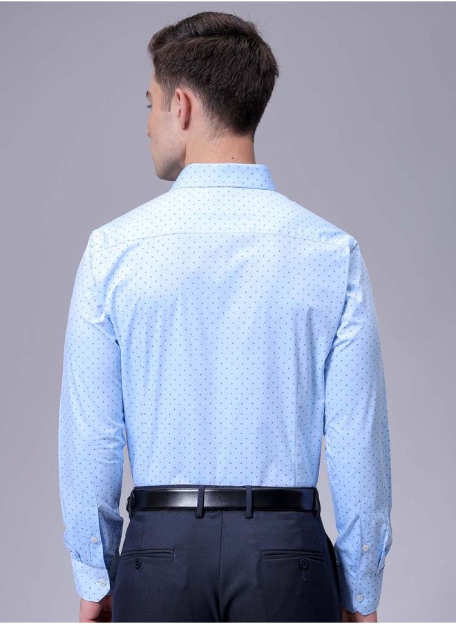 The Indian Garage Co Men Slim Fit Ditsy Printed Full Sleeves Cutaway Collar Formal Shirt  - Image 2