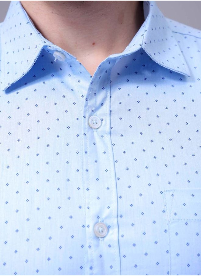 The Indian Garage Co Men Slim Fit Ditsy Printed Full Sleeves Cutaway Collar Formal Shirt  - Image 5