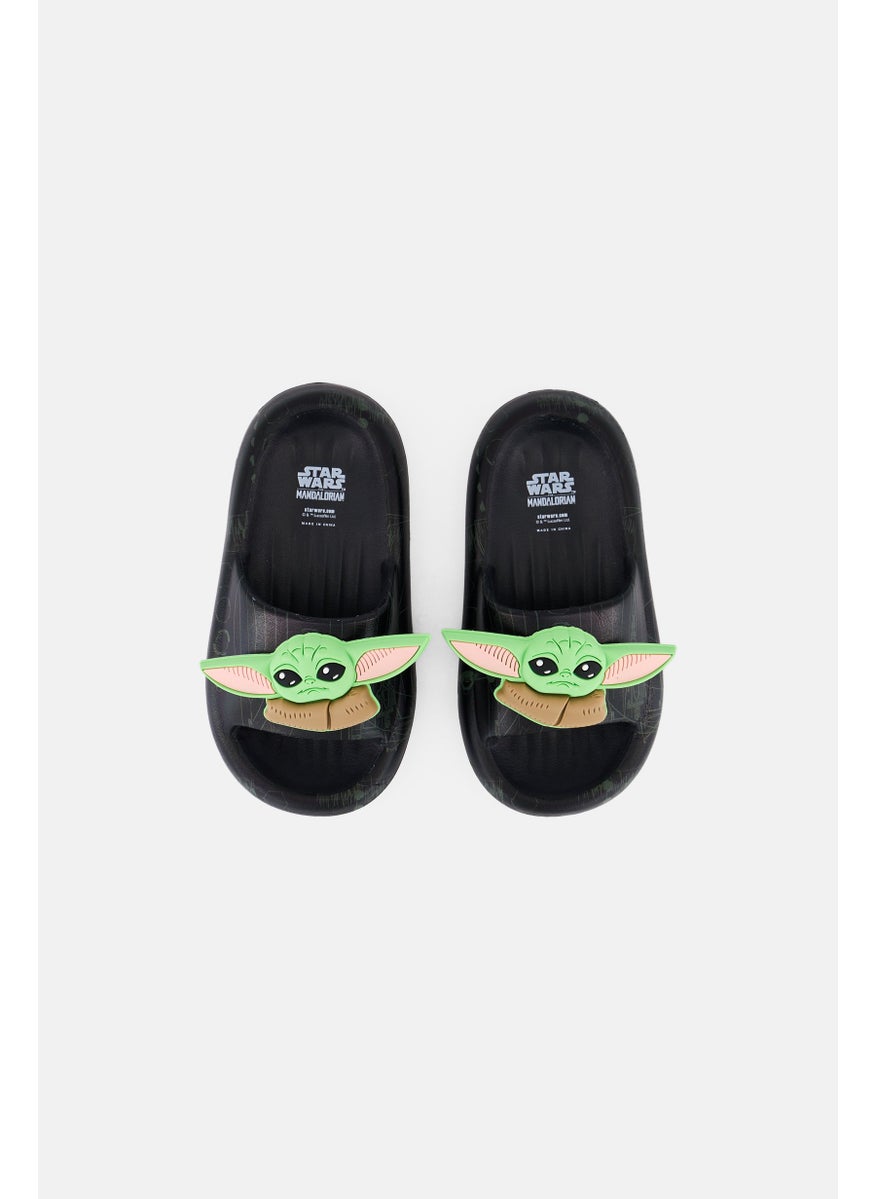 Disney Disney x Star Wars Kids Boy Slip On Slides, Black  - Image 3