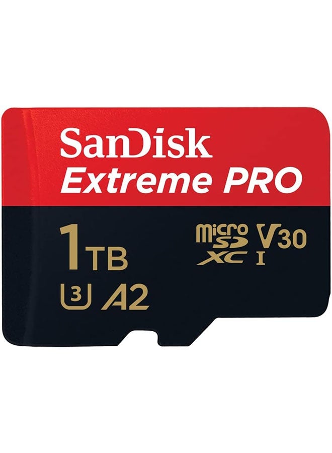 SanDisk 1TB Extreme PRO microSDXC card + SD adapter + RescuePRO Deluxe, up to 200MB/s, with A2 App Performance, UHS-I, Class 10, U3, V30,