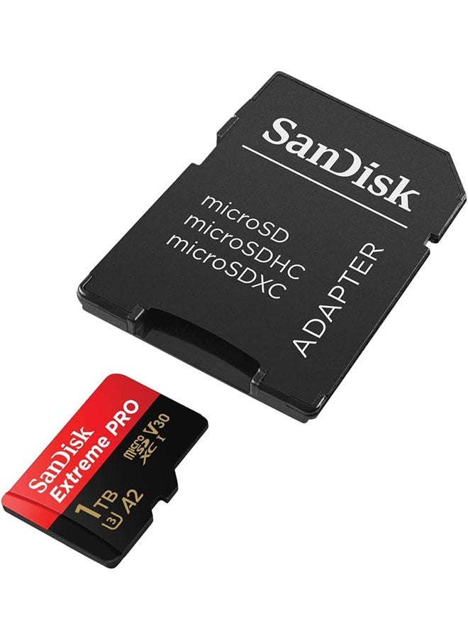 SanDisk 1TB Extreme PRO microSDXC card + SD adapter + RescuePRO Deluxe, up to 200MB/s, with A2 App Performance, UHS-I, Class 10, U3, V30,