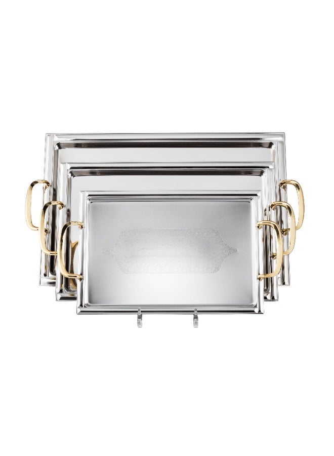 السيف  طقم تباسي من المعدن ثلاث مقاسات مختلفة من شركة السيف الأصلية - Image 1