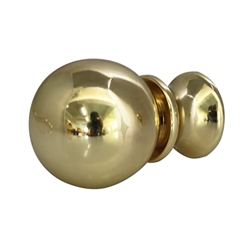 DGBRSM 2PCS 1-1/2 Inch Lamp Finial Small Spherical Lamp Finishes for Lampshades, Polished Brass - Image 5