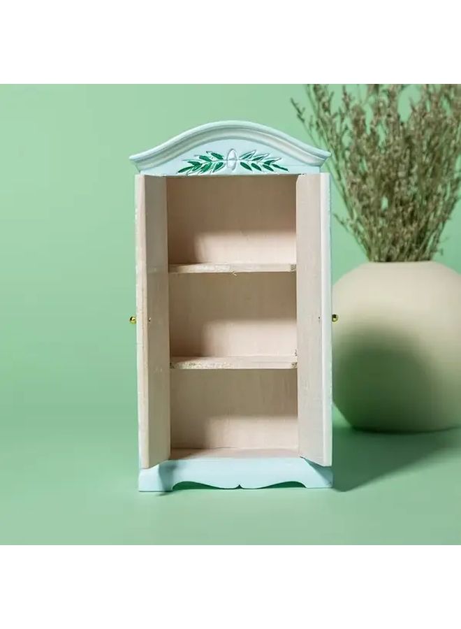 2D Flat Blue And White 1 12 Dollhouse Miniature Bedroom Wardrobe Prop Photography Collectible - Image 5