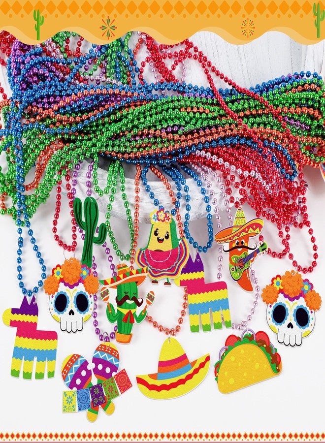 jollylife 36PCS Cinco de Mayo Fiesta Beaded Necklaces Mexican Colorful Beads Party Decorations Favors Birthday Supplies - Image 4