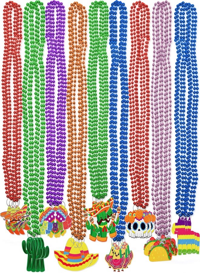 jollylife 36PCS Cinco de Mayo Fiesta Beaded Necklaces Mexican Colorful Beads Party Decorations Favors Birthday Supplies - Image 1