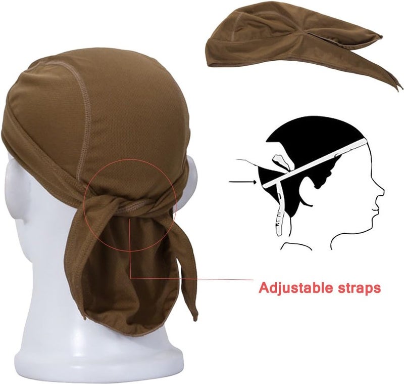 TOPLOR Store Sweat Wicking Beanie Cap Hat Skull Cap Pirate Hat Bandana Head Wrap for Men and Women - Image 4