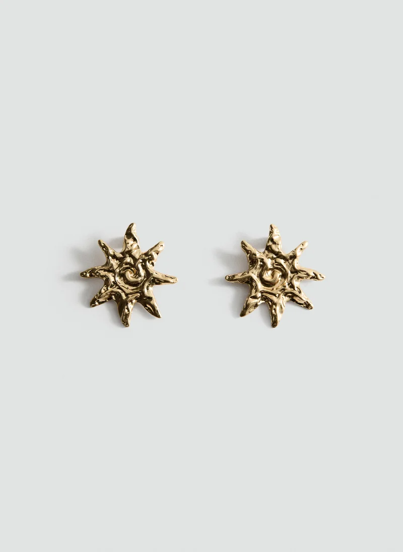 Textured sun earrings