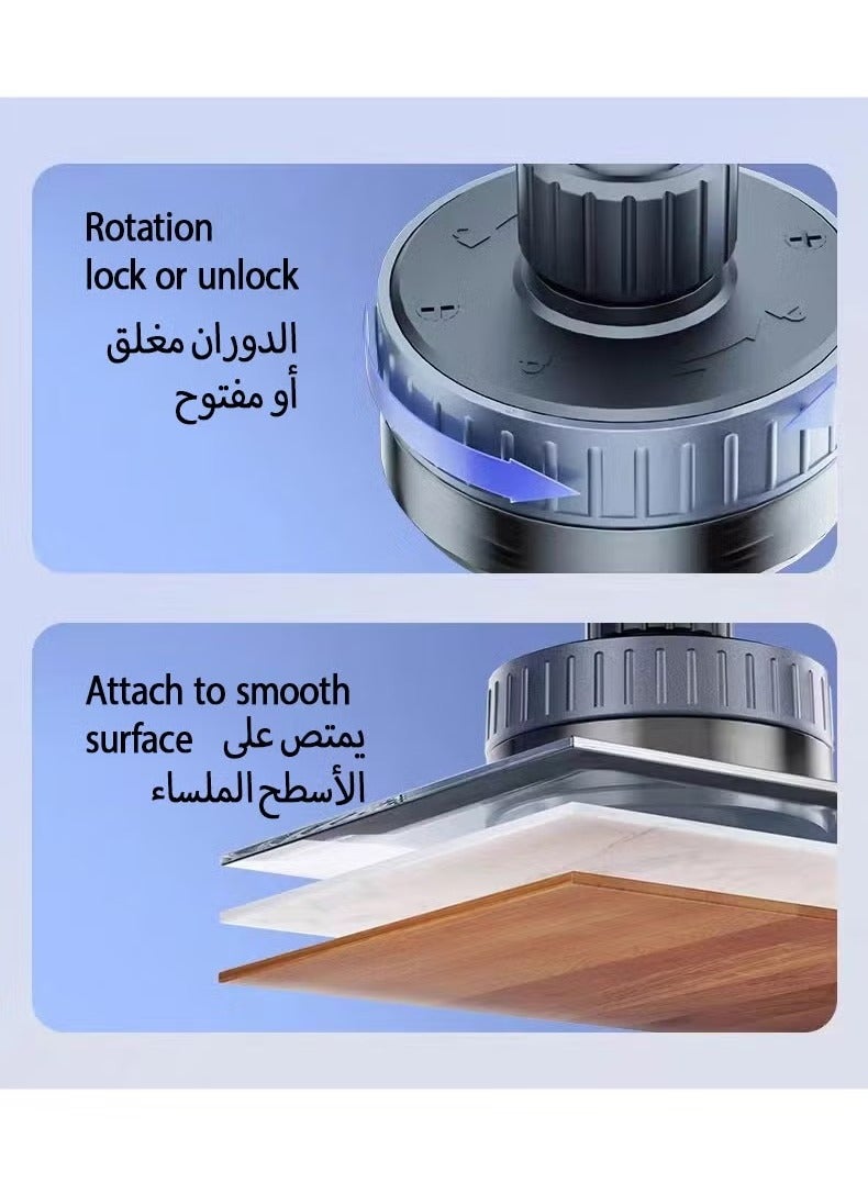 general Wireless Charging Stand - 15W Magnetic Car Mount with Suction Cup, Multi-Angle Rotation,white&black. - Image 3