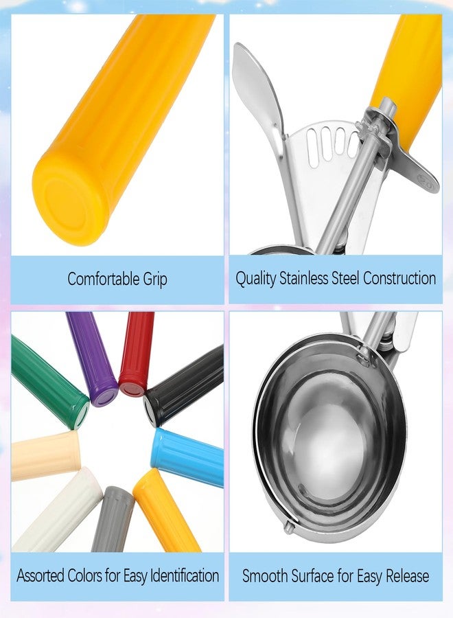 Hsei 9 Pcs Ice Cream Scoops Stainless Steel Cookie Portion Scoop with Handle for Baking Food Cookie Dough Cupcake Batter (Many Color,40mm to 78mm) - Image 5